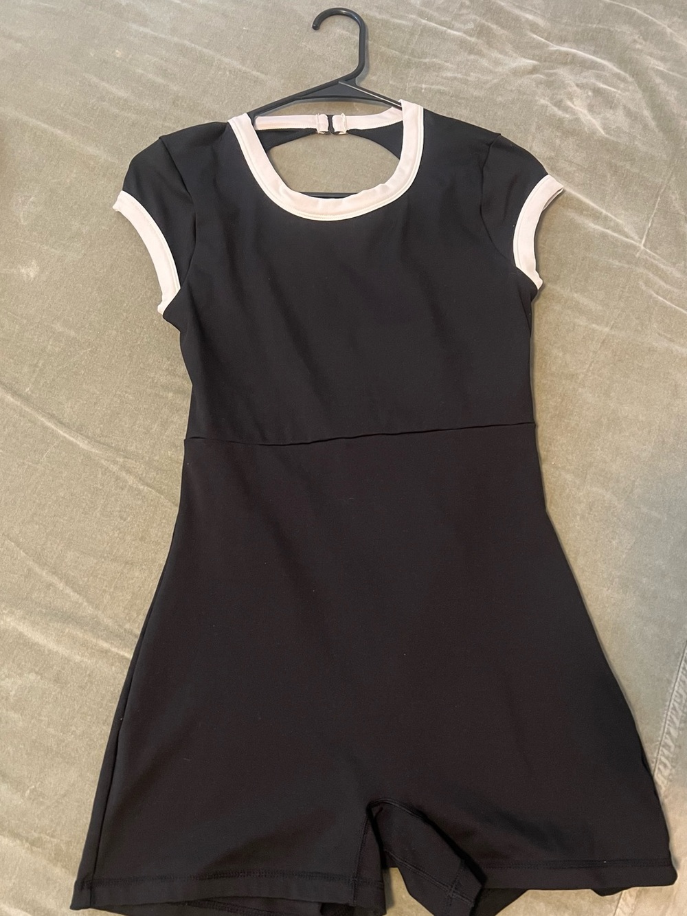 PACSUN Black Romper with White Trim